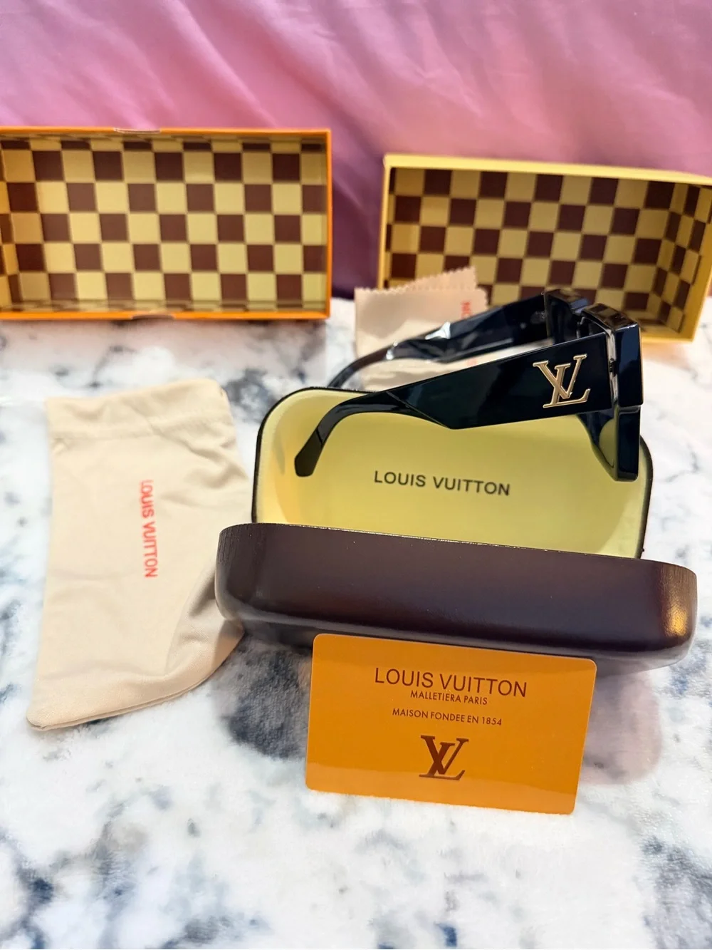 Louis Vuitton Black Oversized Square Sunglasses
